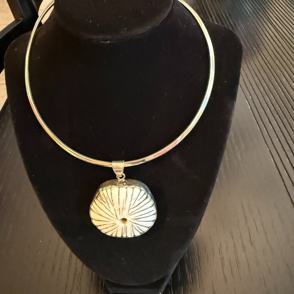 Necklace with bone pendant